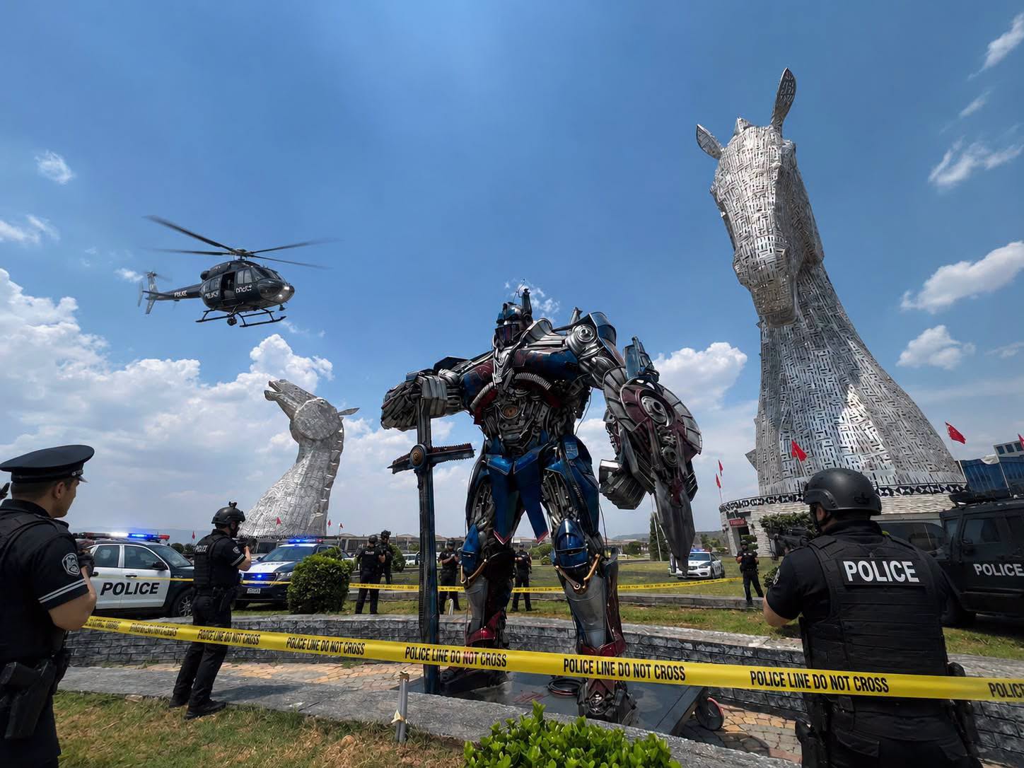 Optimus Prime - grounded at Blue Square & Open for Public display